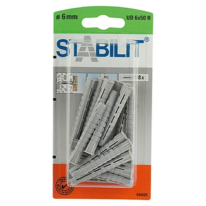 STABILIT Univerzalni moznik s prirobnico (Premer zidnega vložka: 6 mm, Dolžina zidnega vložka: 50 mm, 18 kos) Cene