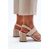 S. BARSKI Women's Elegant Sandals with Stiletto Heel Beige D&A | ePonuda.com