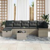  Sjedeća garnitura za vrt 8 kom. Svijetlo siva poliratan Svjetlosiva 297.5 x 132.5 x 85 cm | shoptok.hr