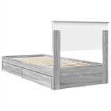  Krevet s od storage Siva Sonoma 75 x 190 cm Konstruirano drvo | shoptok.hr
