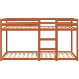 Krevet na kat voštano smeđi 80 x 200 cm od masivne borovine | shoptok.hr