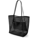 INF Zložljiva torba za plažo, mrežasta torba za ženske Black, (21327165) Cene