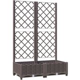 Furnova Cvetlično korito z oporno mrežo rjavo 80x40x121,5 cm PP, (21920131) | Shoptok.si