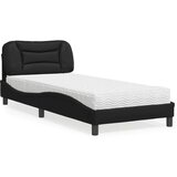  Krevet s madracem crni 90 x 200 cm od umjetne kože Cijene