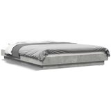 vidaXL Okvir kreveta boja betona 135 x 190 cm od konstruiranog drva | shoptok.hr