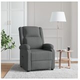 vidaXL Naslanjač iz temno sivega blaga | Shoptok.si
