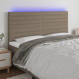 Maison Chic led posteljno vzglavje - vzglavna omarica - nočna omarica taupe 180x5x118/128 cm blago, (21706182) | Shoptok.si