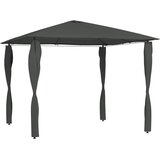  Sjenica s navlakama za stupove 3 x 3 x 2,6 m antracit 160 g/m² | shoptok.hr