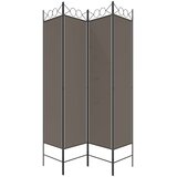 Sobna pregrada s 4 panela antracit 160 x 200 cm od tkanine | Eponuda.com