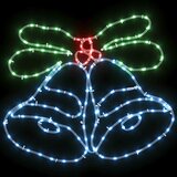  Božićna Zvona s 144 LED svjetlima Šareni 57 x 47,5 cm PVC | shoptok.hr