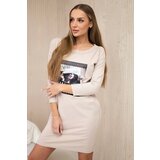 Kesi Dress with print Handle with beige color | shoptok.hr