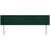  Uzglavlje s ušima tamnozeleno 203x16x78/88 cm baršunasto | shoptok.hr