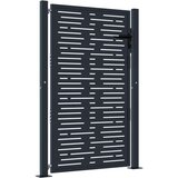 vidaXL Vrtna vrata antracit 105 x 130 cm čelična četvrtasti dizajn | shoptok.hr