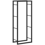  Stalak za drva za ogrjev mat crni 50x28x132 cm čelični | Eponuda.com