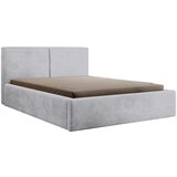 MID.YOU OBLAZINJENA POSTELJA 140 cm x 200 cm , les, tekstil, leseni material svetlo siva | Shoptok.si