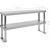  Polica za radni stol s 2 razine 120x30x65 cm nehrđajući čelik | Eponuda.ba
