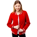 Glano Women's Quilted Bomber Jacket - Red