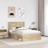  Krevetna konstrukcija Sonoma 120 x 190 cm Čvrsto borovo drvo | shoptok.hr