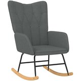 vidaXL stolica za ljuljanje s osloncem za noge tamnosiva od tkanine | shoptok.hr
