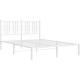  Metalni okvir za krevet s uzglavljem bijeli 140 x 200 cm | shoptok.hr