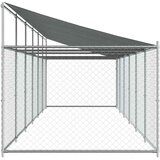  Kavez za pse s krovom i vratima sivi 12x2x2 m pocinčani čelik | Eponuda.ba