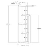 Hanah home polica za knjige wand white
