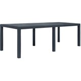  Vrtna miza 220x90x72 cm plastika videz ratana antracitna | Shoptok.si