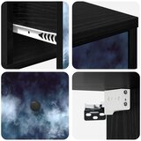  Wall-mounted noćni ormarić RAALTE Crni hrast 36 x 33 x 25 cm - Crni hrast Plavi mramorni uzorak 1 | shoptok.hr