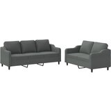 Maison Chic Sedežna garnitura - kavč z blazinami 2-delna temno sivo blago, (21728809) | Shoptok.si