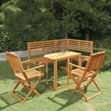 Bistro 4-dijelni bistro set od masivnog bagremovog drva | shoptok.hr
