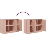 vidaXL Komoda ružičasta 99 x 39 x 73 cm čelična | shoptok.hr
