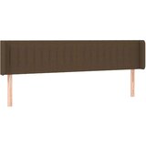  Posteljno vzglavje temno rjavo 203x16x78/88 cm blago, (20736063) | Shoptok.si