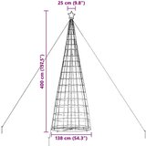 vidaXL LED božično drevesce med 800 LED Hladno bela 400 cm elezo | Shoptok.si