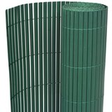 vidaXL Dvostranska vrtna ograja PVC 90x500 cm zelena Cene