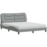  Krevet s madracem Hvar svjetlosiva 160x200 cm tkanina | shoptok.hr