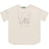 United Colors Of Benetton Majica boja pijeska / svijetlonarančasta / srebro | shoptok.hr