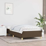  Okvir za krevet bez madraca tamnosmeđi 100x200 cm od tkanine | shoptok.hr