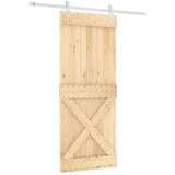  Klizna vrata s priborom za montažu 85 x 210 cm masivna borovina | shoptok.hr