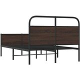 vidaXL Posteljni okvir brez vzmetnice 120x190 cm rjav hrast inž. les | Shoptok.si