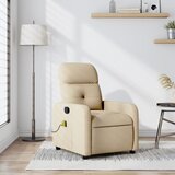 vidaXL Masažni naslanjač krem blago | Shoptok.si