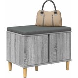  Klupa za hodnik s jastukom Sivi Sonoma 60 x 38 x 46 cm | shoptok.hr