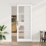 vidaXL klizna vrata s setom hardvera bijela 93x232 cm kvalitetno drvo pin Cijene