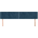  Uzglavlje s ušima tamnoplavo 203x16x78/88 cm baršunasto | shoptok.hr