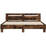  Okvir za krevet s uzglavljem boja hrasta 180x200 cm drveni | shoptok.hr