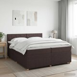  Boxspring krevet s madracem Tamno smeđa 200 x 200 cm Tkanina | shoptok.hr