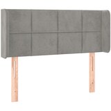  Uzglavlje s ušima svjetlosivo 93x16x78/88 cm baršunasto | Eponuda.com