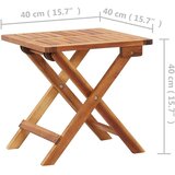 vidaXL Sklopivi vrtni stolić za kavu 40 x 40 x 40 cm bagremovo drvo | shoptok.hr