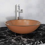  Umivaonik Kaljeno Staklo 42 cm Smeđi | shoptok.hr