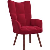 The Living Store Stol za sproščanje vinsko rdeč žamet - Stol Za Sproščanje, (21485254) Cene