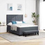  s opruga kutije Tamno siva 200 x 140 cm Baršun | shoptok.hr